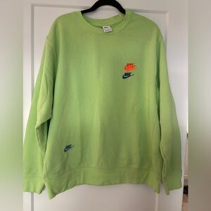 Nike Men's Multi Swoosh Crew Sweat in Key Lime XL